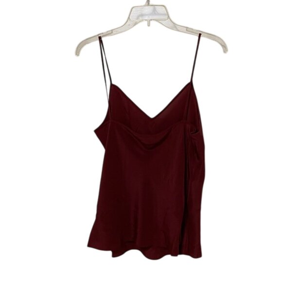 Brooks Brothers Maroon Red Silk Camisole Top Womens Size 12 Lightweight Layering - Picture 4 of 7